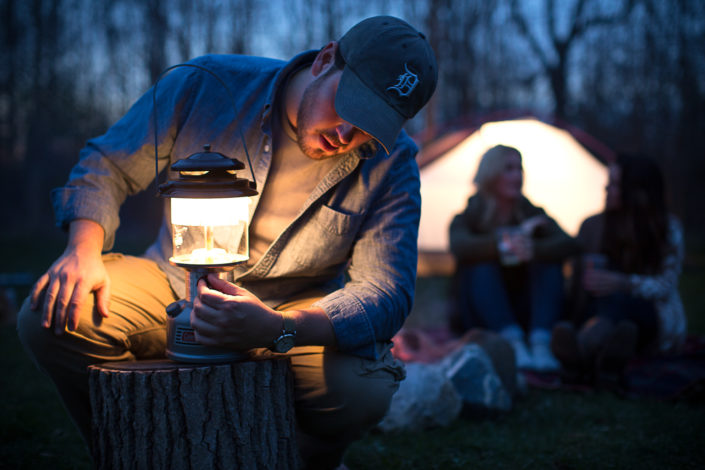 location photography, outdoor photography, lifestyle photography, outdoor lifestyle, camping photography, camping, campfire, lantern, coleman lantern